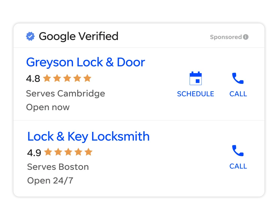 local service ads example of locksmith companies