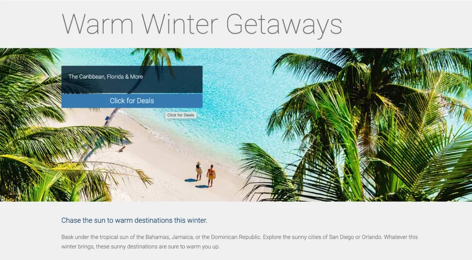 Winter slogans - travel website.