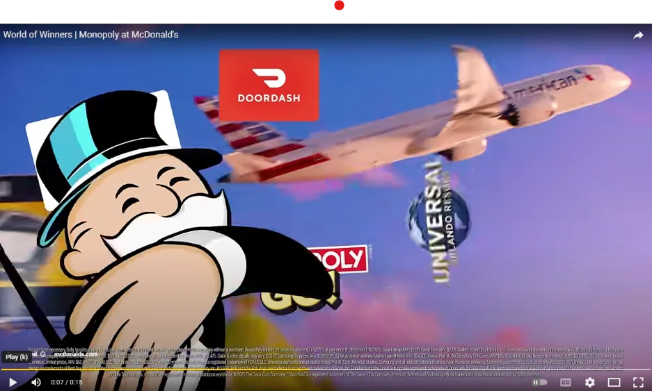 YouTube ads - ad from McDonald's