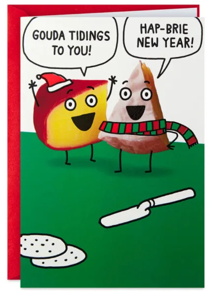 Christmas slogans - Card with a Christmas pun.