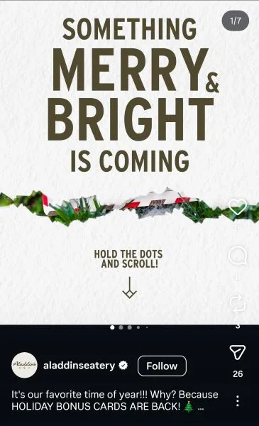 Christmas slogans - Post with a traditional Christmas saying.