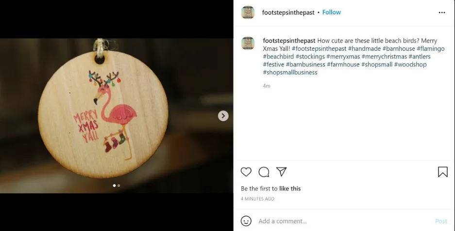 Christmas slogans - social post with an ornament.