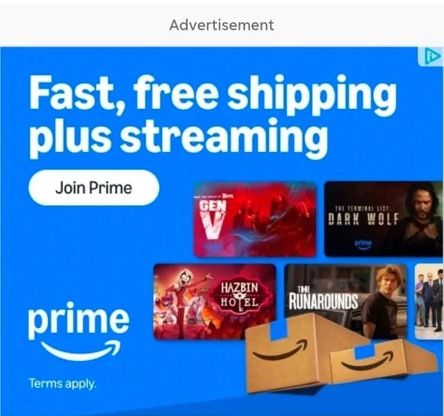 Display ads - an ad example from Amazon.