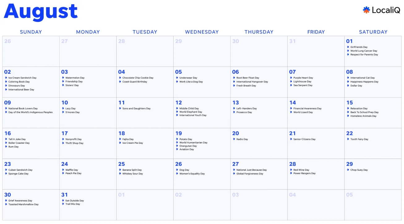 real estate marketing - calendar