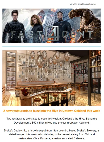 real estate marketing - Newsletter example.