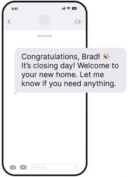 real estate marketing - SMS example.