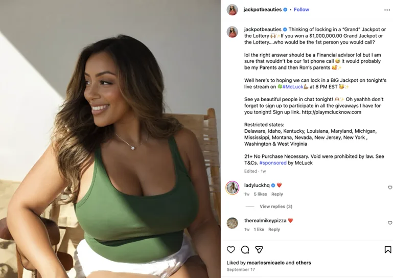 influencer marketing for small business - example sponsored post