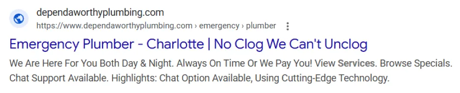 lead conversion strategies - Google Ad example