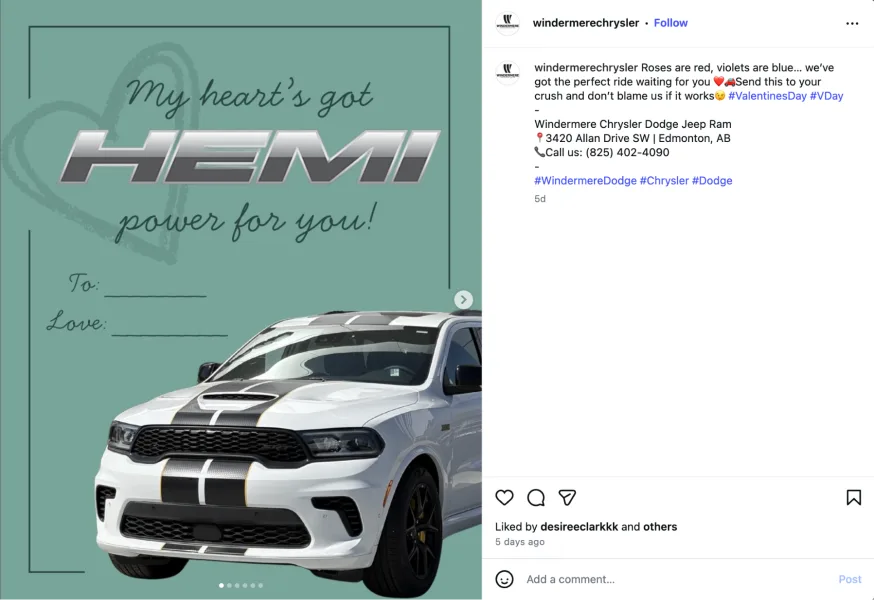 automotive marketing strategies - Seasonal car post.