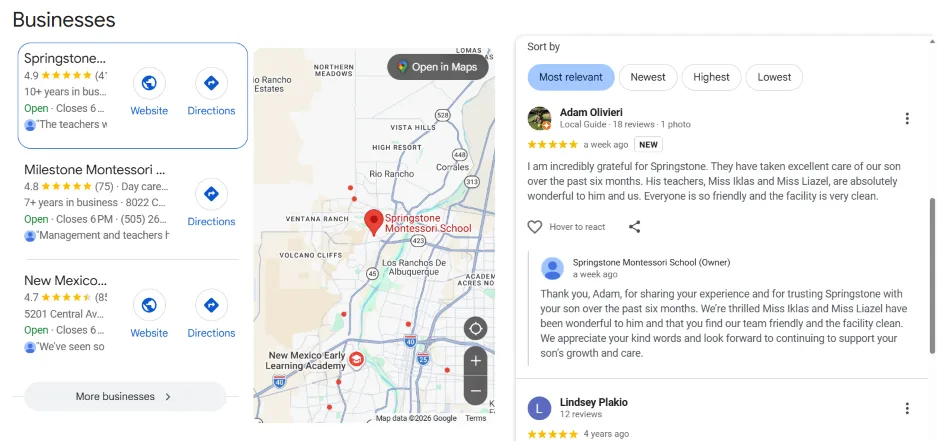 local seo tips - reviews on Google.