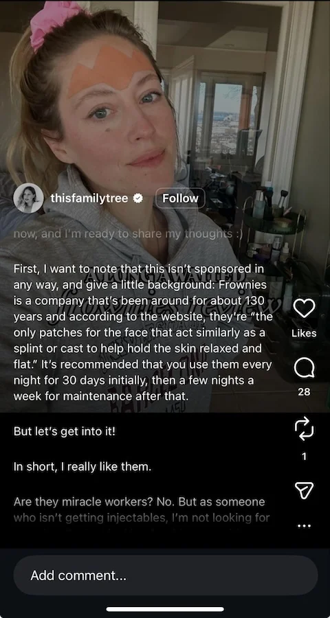 social proof review tiktok example