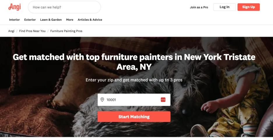 Furniture marketing - Anji example.
