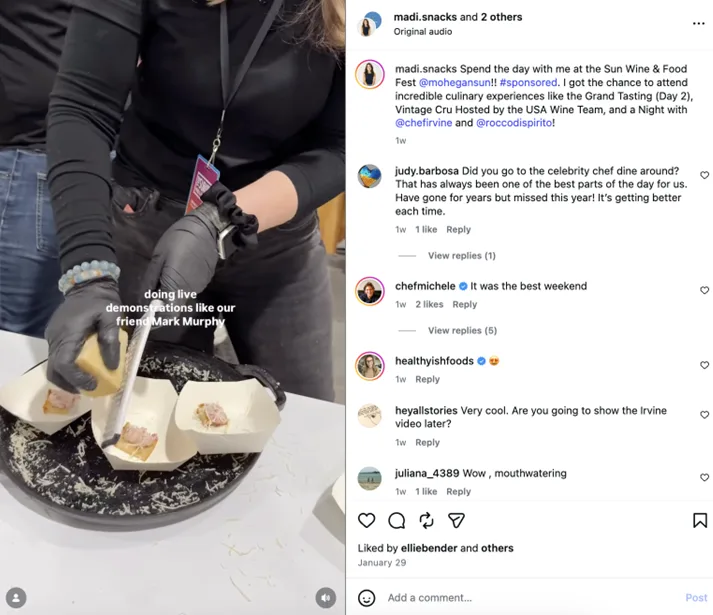 social media traffic - example reel screenshot