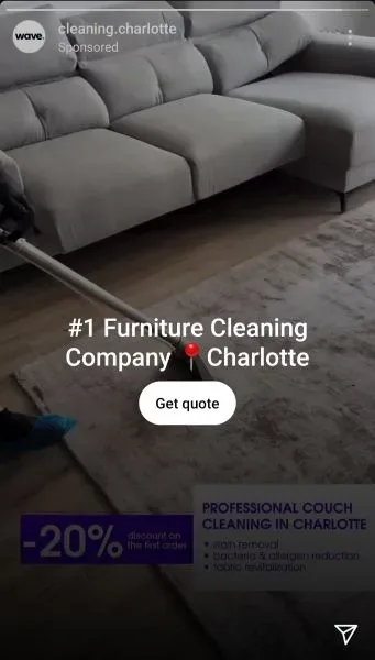 Advertising platforms - cleaning ad.