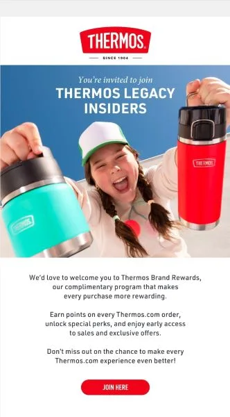 Market segment examples - Thermos email.