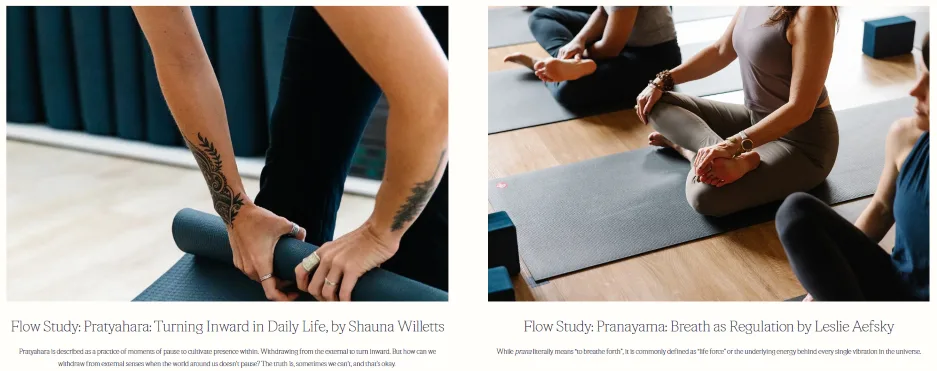 small business websites - Yoga site