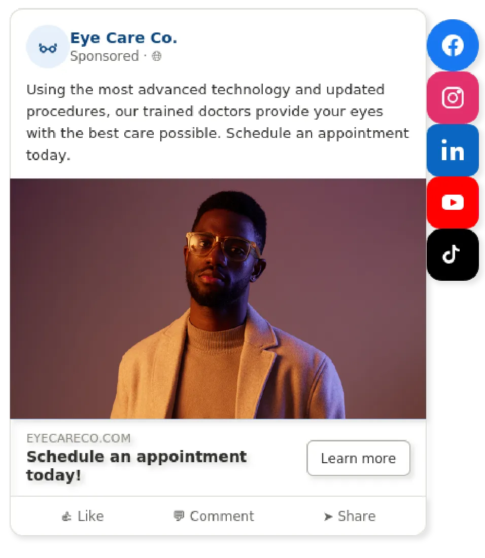 Cross-channel social ad campaign for local Australian businesses across Facebook, Instagram and LinkedIn