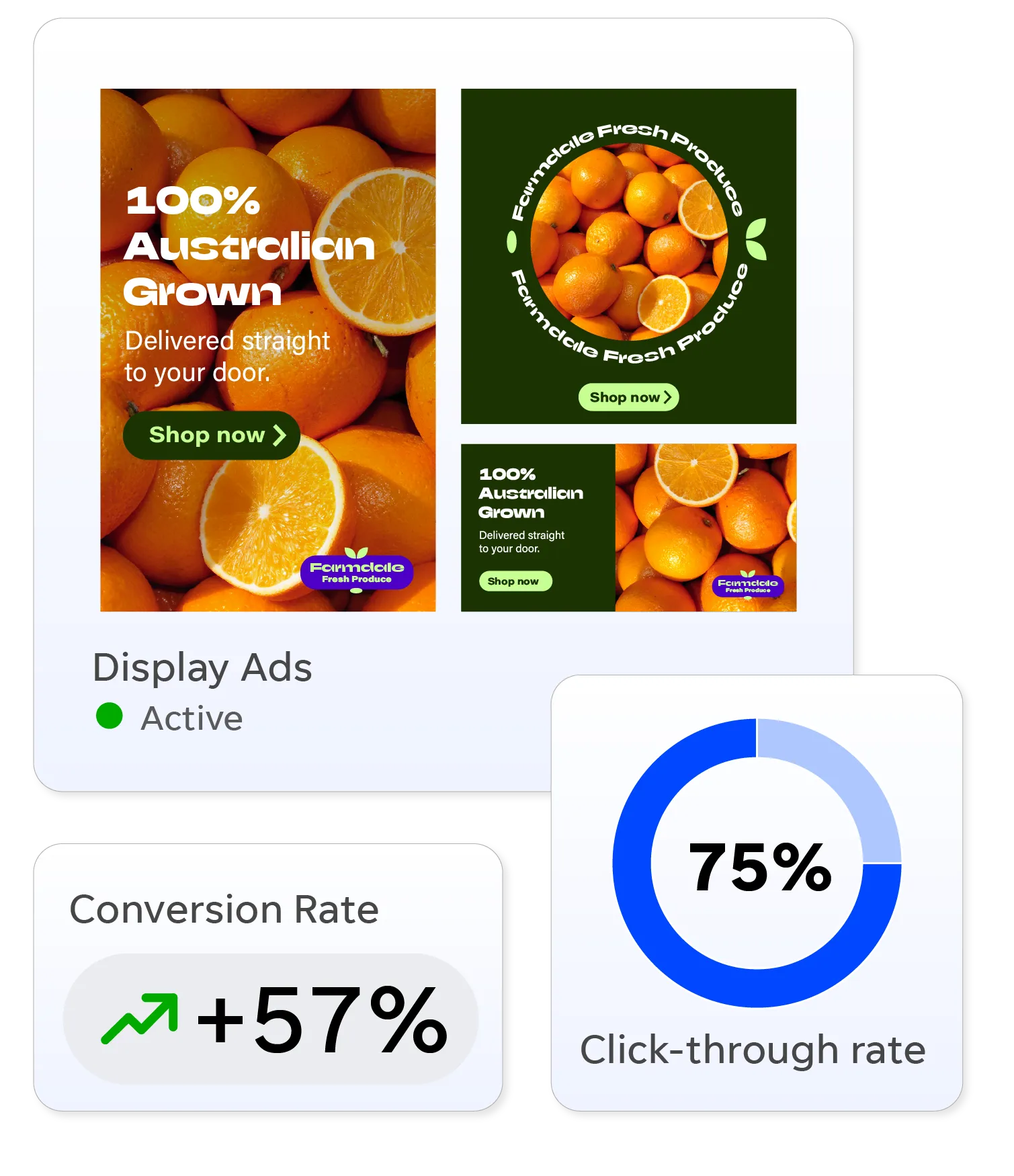 Local Australian business display ad campaign click-through rate