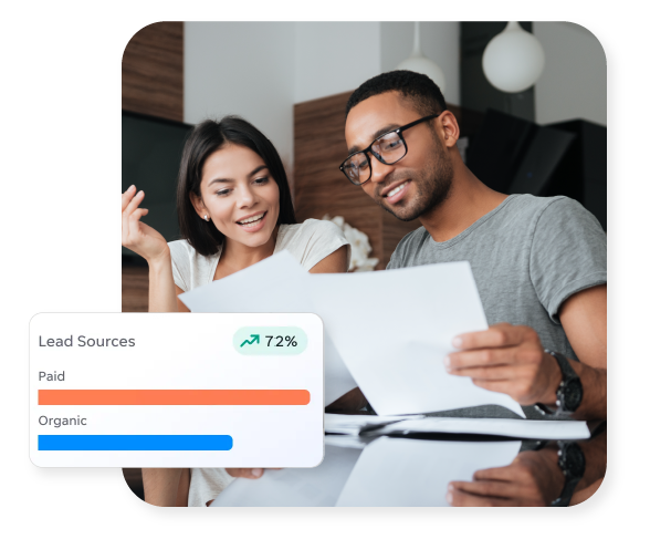 Dashboard showing lead sources generated through AI-driven digital marketing for professional services in New Zealand
