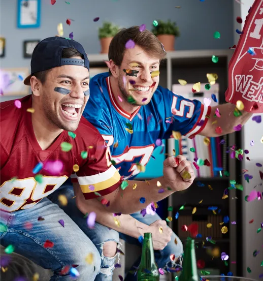 sports fans cheer for their team