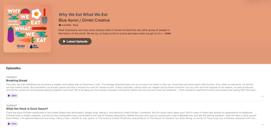 Branded content - branded podcast.