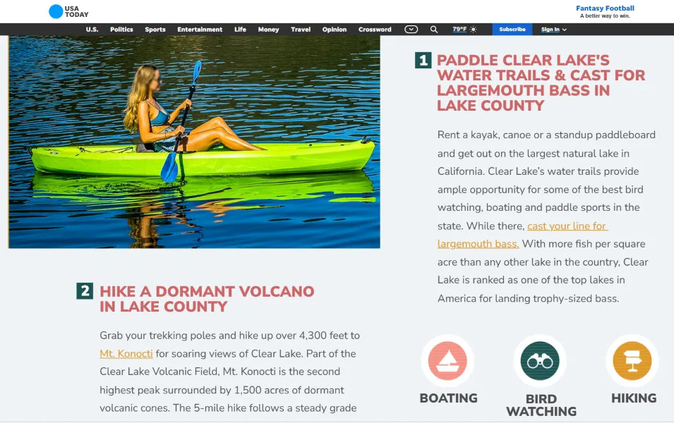 Branded content - tourism article