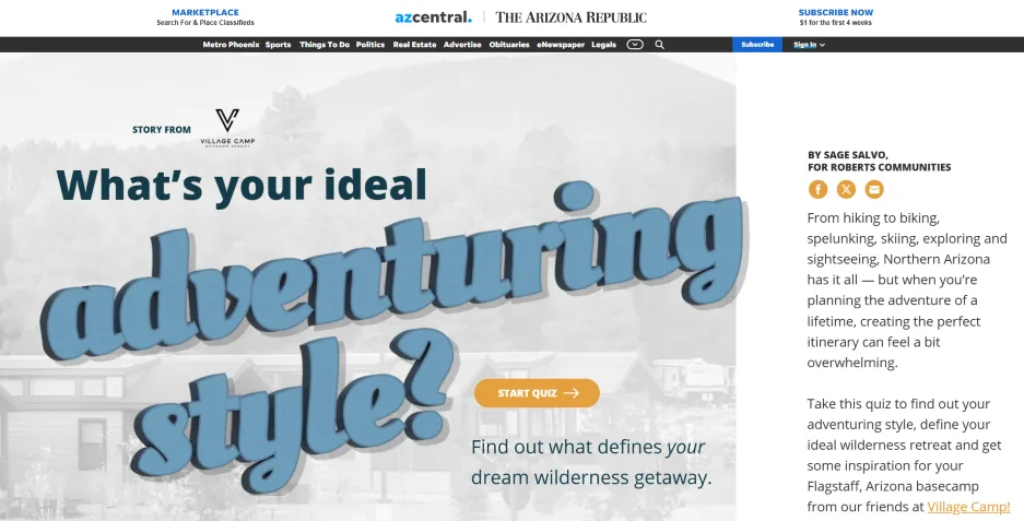 Branded content - travel content