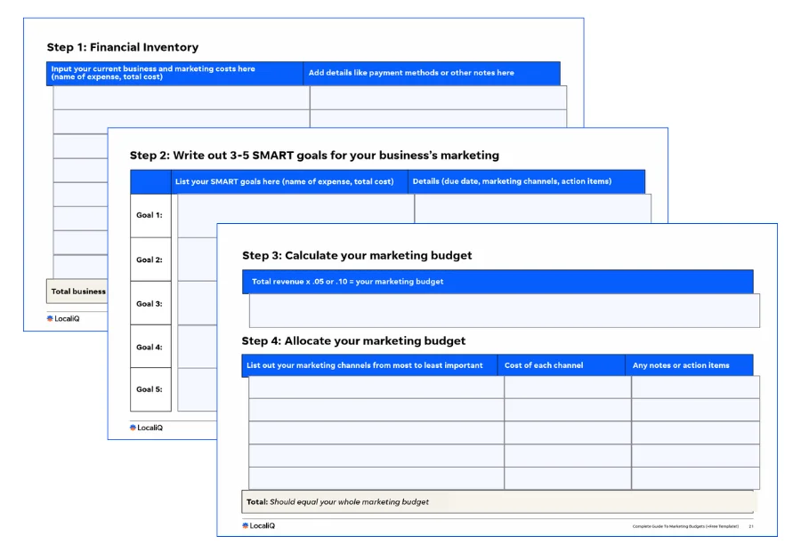 localiq marketing budget template